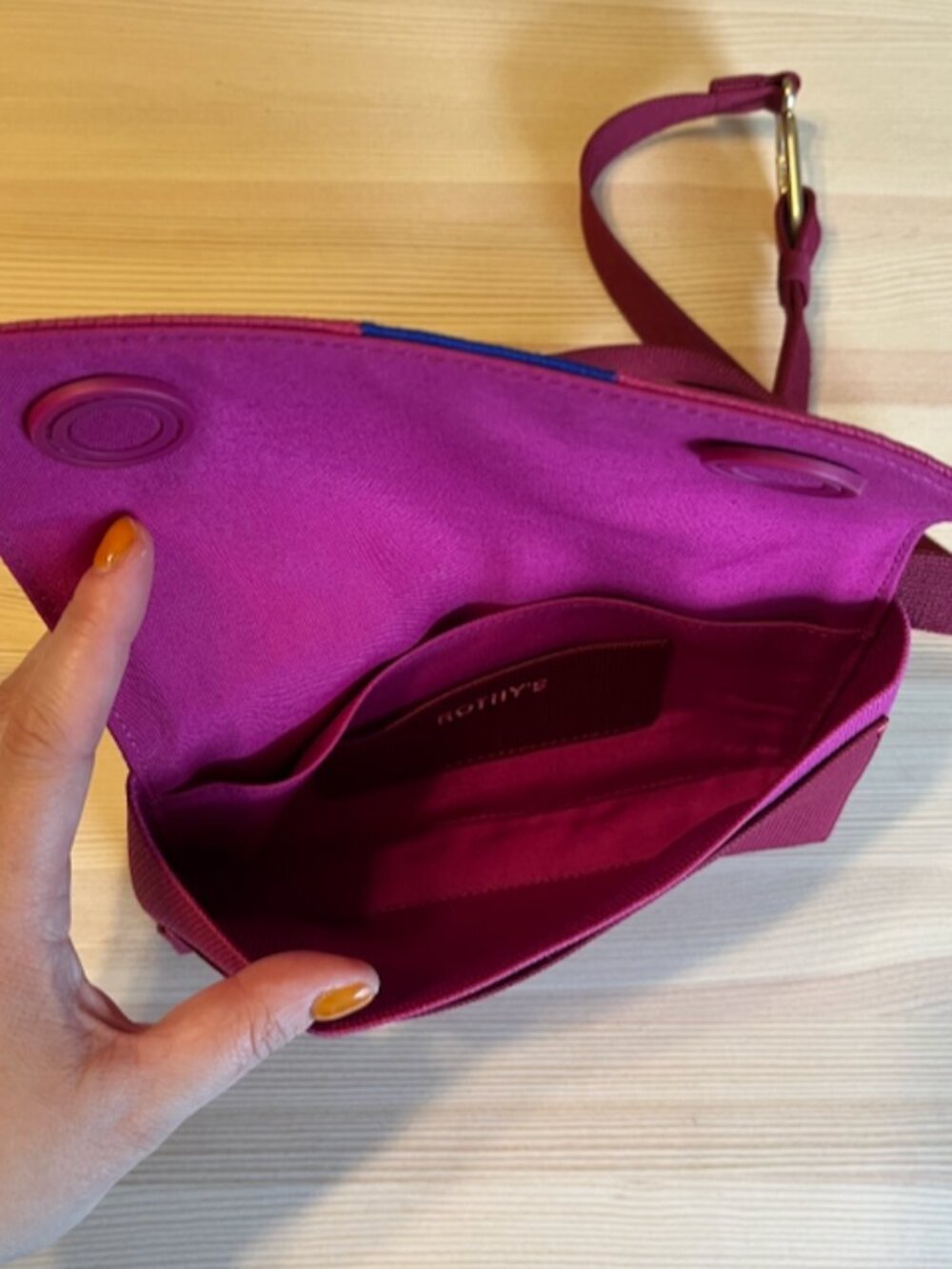 Rothy's Crossbody Bag - The Belt Bag in Beet Pink - Picture 8 of 9